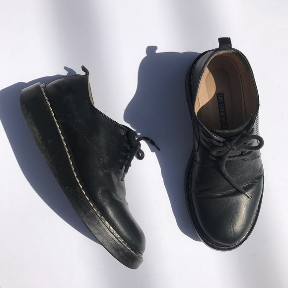 ANN DEMEULEMEESTER black leather lace shoes - Picture 2 of 4